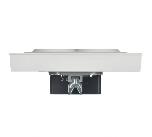 BRITE Розетка 2-местная с заземлением с защитными шторками плоская 16А в сборе РСшПл12-3-БрБ белый  BR-R28-16-K01-F-PRO  IEK