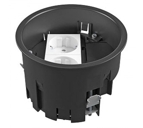 Монтажная коробка для лючка GES R2, 120х85 мм (с 2 розетками 250В 16A, полиамид) (MT R2 VDE)  7408832  OBO Bettermann