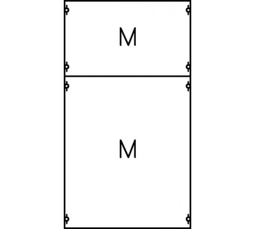 Панель с монтажной платой 2ряда/7 реек  2M3A  ABB