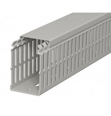 Кабель-канал перфорированный LKV N 75x50x2000 мм ПВХ серый RAL7030  6178424  OBO Bettermann