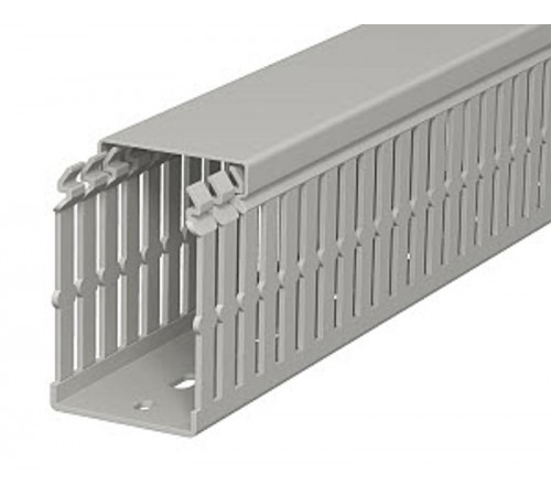 Кабель-канал перфорированный LKV N 75x50x2000 мм ПВХ серый RAL7030  6178424  OBO Bettermann