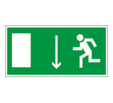 Знак безопасности BL-4020.E10"Указ. двери эвакуационного выхода (лев.)"  a12782  Белый свет
