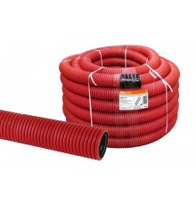 Труба гофрированная двустенная ПНД d 75 с зондом (50 м/уп.) красная  SQ0413-5075  TDM