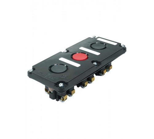 ПКЕ 122-3 У2, 10А, 660В, 3 элемента, чёрный и красный цилиндр, в нишу, IP54, пост управления (ЭТ)  ET519062  Электротехник