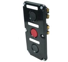 ПКЕ 122-3 У2, 10А, 660В, 3 элемента, чёрный и красный цилиндр, в нишу, IP54, пост управления (ЭТ)  ET519062  Электротехник