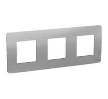 Unica Studio Алюминий Рамка 3-ая  NU200630  Schneider Electric