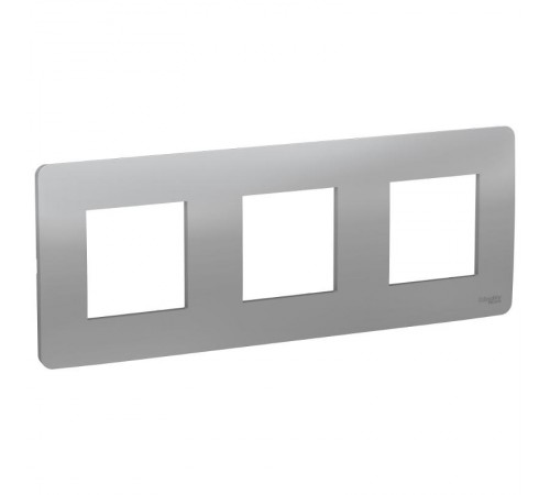Unica Studio Алюминий Рамка 3-ая  NU200630  Schneider Electric