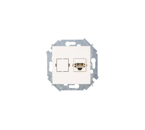 Simon 15 Сл. кость Розетка телефонная RJ11, винт. зажим  1591480-031  Simon