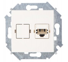 Simon 15 Сл. кость Розетка телефонная RJ11, винт. зажим  1591480-031  Simon