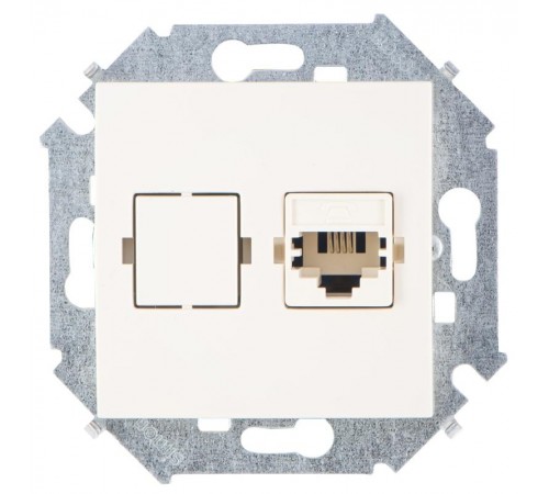 Simon 15 Сл. кость Розетка телефонная RJ11, винт. зажим  1591480-031  Simon