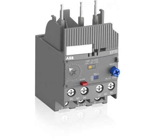 Реле перегрузки электронное EF19-2.7 для контакторов AF09-AF38, класс перегрузки 10, 20, 30  1SAX121001R1103  ABB