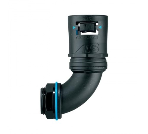 Фитинг AT54/M63/C90/BLB, 90°, полиамид 66/эластомер, серый/голубой, резьба M63, d54, 1 шт. в пачке  7TCA296170R0778  ABB