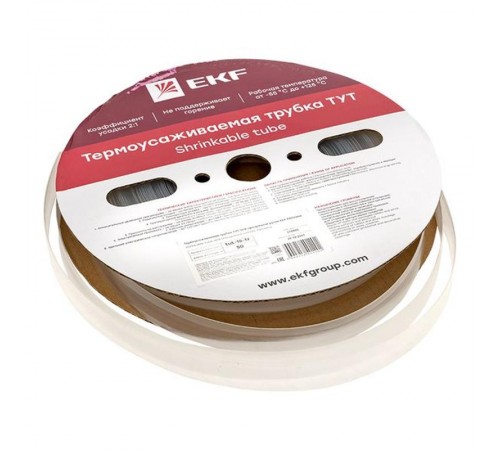 Термоусаживаемая трубка ТУТ 16/8 прозрачная рулон PROxima  tut-16-tr  EKF