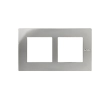 Simon 27 Рамка универсальная, 2 поста, (+суппорт, +шестигранник), 100*171мм, IP44, IK07, Scudo, хром  2705620-124  Simon