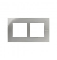 Simon 27 Рамка универсальная, 2 поста, (+суппорт, +шестигранник), 100*171мм, IP44, IK07, Scudo, хром  2705620-124  Simon
