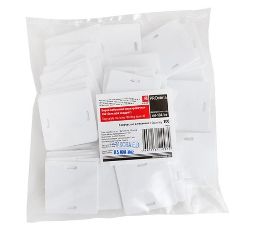 Бирка кабельная маркировочная У-134 большой квадрат EKF PROxima  mt-134-bs  EKF