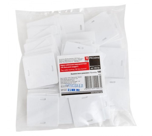 Бирка кабельная маркировочная У-134 большой квадрат EKF PROxima  mt-134-bs  EKF