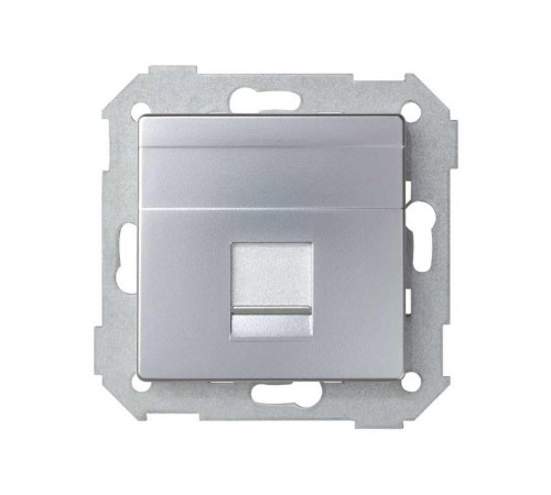 Simon 82 Адаптер со шторками на 1 коннектор UTP (RJ45), FTP (RJ45), RJ12, AMP, S82,82N, алюминий  82005-33  Simon
