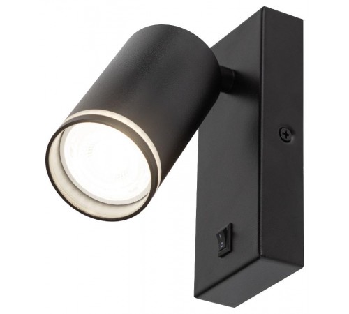 Светильник настенный бра WL19 BK GU10 MR16 IP20 черный  Б0056360  ЭРА