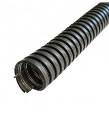 Металлорукав в ПВХ изоляции МРПИ НГ 18 (50 м/уп.) черный с протяжкой  zeta44404  ГОФРОМАТИК