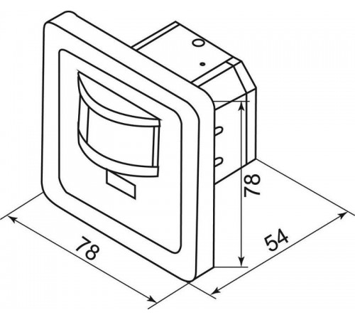 Датчик движения и освещенности 500W 12m 140° белый, SEN1A/LX2000  22016  Feron