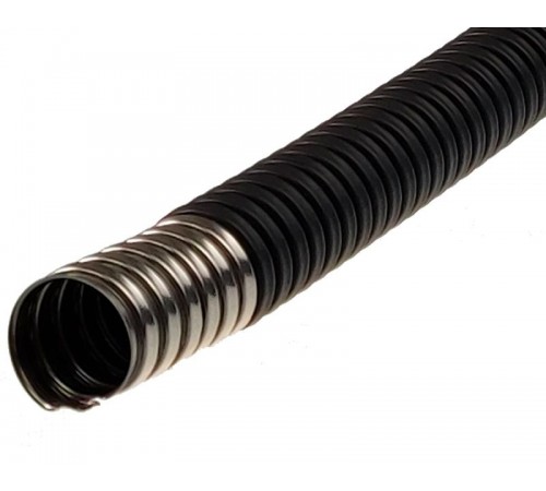 Металлорукав из нержавеющей стали в ПВХ изоляции Р3-НП нг 12 (100м/уп.) В1,5  zeta44820  ГОФРОМАТИК