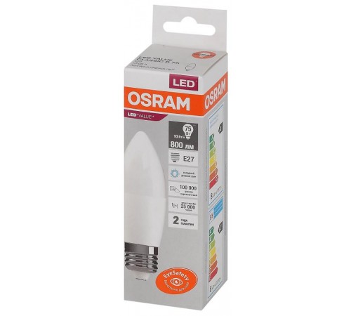 Лампа светодиодная LED Value CL- B 10W/865 230V E27 10X1  4058075579590  OSRAM