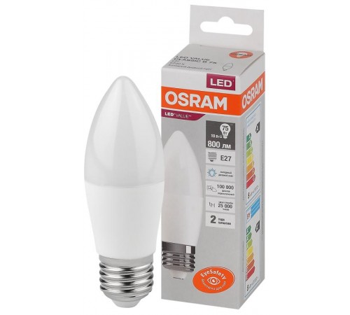 Лампа светодиодная LED Value CL- B 10W/865 230V E27 10X1  4058075579590  OSRAM