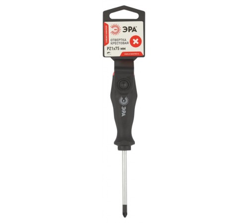 Отвертка PZ 1х75 мм крестовая двухкомпонентная рукоятка  Б0055851  ЭРА