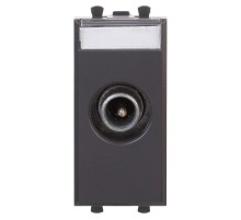 Розетка TV проходная модульная, "Avanti", "Черный матовый", 1 модуль  4412511  DKC