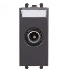 Розетка TV проходная модульная, "Avanti", "Черный матовый", 1 модуль  4412511  DKC