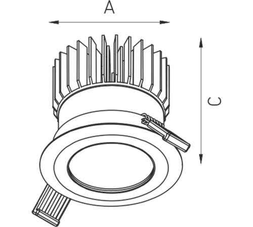 Светильник светодиодный EOS 07 WH D45 3000K DALI  1693000330  Световые Технологии
