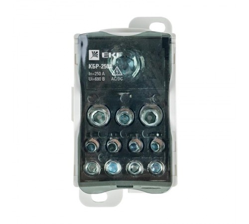 Блок распределительный (КБР) на DIN-рейку и монтажную панель 250A EKF PROxima  plc-kbr250  EKF