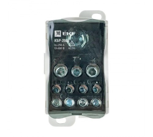 Блок распределительный (КБР) на DIN-рейку и монтажную панель 250A EKF PROxima  plc-kbr250  EKF