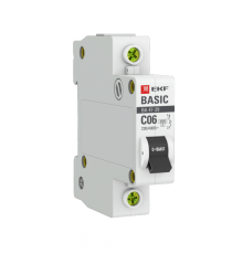 Выключатель автоматический однополюсный ВА 47-29 6А C 4,5кА Basic  mcb4729-1-06C  EKF