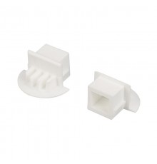 Заглушка для алюминиевого профиля  для PDS-F белая глухая (ARL, Пластик)  026205  Arlight