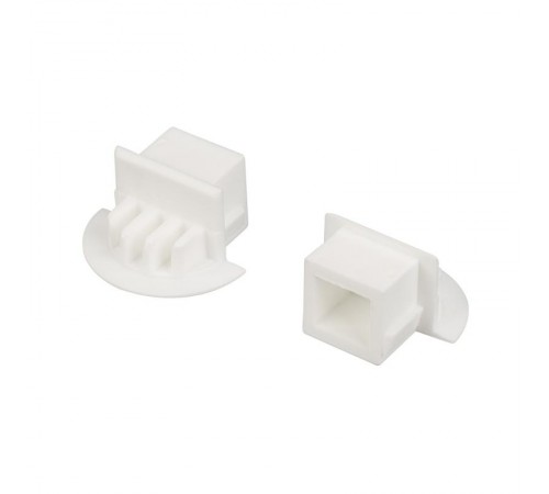 Заглушка для алюминиевого профиля  для PDS-F белая глухая (ARL, Пластик)  026205  Arlight