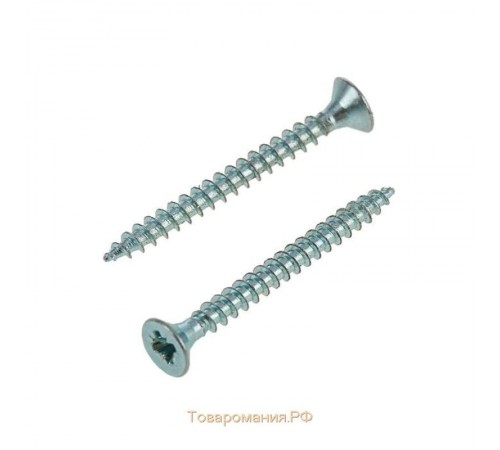 Саморезы универсальные 35х4,0 мм (200 шт) оцинкованные - коробка с окном ( 0,402 кг)  102181  Tech-KREP