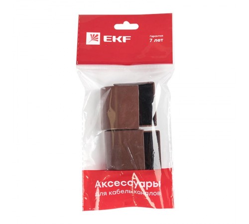 Заглушка (40х25) (4 шт) Plast EKF PROxima  под темное дерево    ecd-40-25x4   EKF 