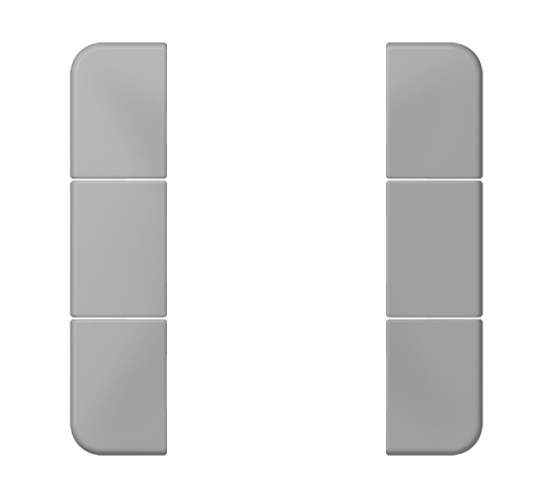 комплект накладок 3гр серый  CD503TSAGR  Jung