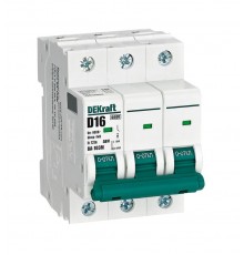 Выключатель автоматический без теплозащиты трехполюсный ВА-103М 3P 16А характеристика D 6кА  12556DEK  Dekraft