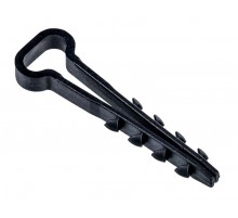 Дюбель-хомут 5х10мм плоск. каб. нейл. черн. (25шт/упак)  UDH14-05-10-025-K02  IEK