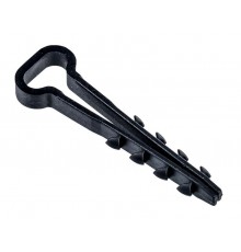 Дюбель-хомут 5х10мм плоск. каб. нейл. черн. (100шт/упак)  UDH14-05-10-100-K02  IEK