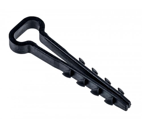 Дюбель-хомут 5х10мм плоск. каб. нейл. черн. (25шт/упак)  UDH14-05-10-025-K02  IEK