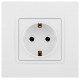 Розетка Elegance 14-2102-01М с заземлением со шторками, 16А-250В, белый матовый  Б0065804  ЭРА
