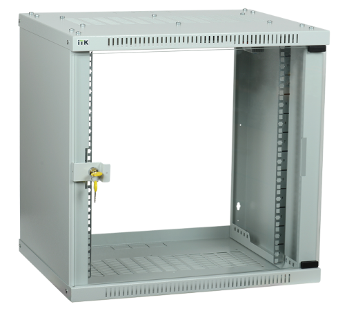 Шкаф LINEA WE 12U 600x650мм дверь стекло серый  LWE3-12U67-GF  ITK