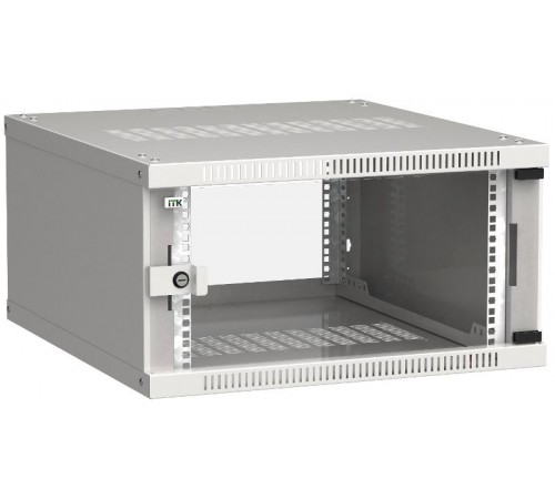 Шкаф LINEA WE 6U 600x650мм дверь стекло серый  LWE3-06U67-GF  ITK