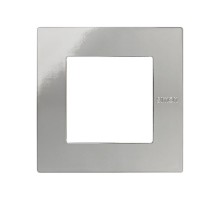 Simon 27 Рамка универсальная, 1 пост, (+суппорт, +шестигранник), 100*100мм, IP44, IK07, Scudo, хром  2705610-124  Simon