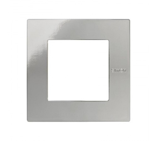 Simon 27 Рамка универсальная, 1 пост, (+суппорт, +шестигранник), 100*100мм, IP44, IK07, Scudo, хром  2705610-124  Simon