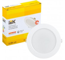 Светильник светодиодный ДВО 1613 белый круг 12Вт 3000К IP20  LDVO0-1613-12-3000-K01  IEK